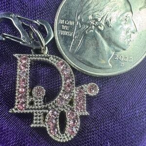 Dior Pink Crystal Zipper link